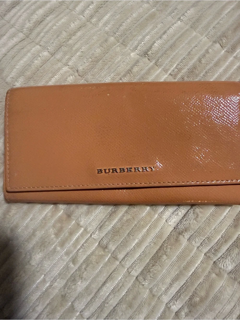 Burberry Camel Leather Slim Continental Wallet